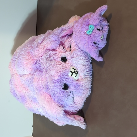 Pikmi Pops Moose Toys Giant Bunny Rabbit 1 Baby Flips Stuffed Plush Pink Purple - Picture 1 of 13